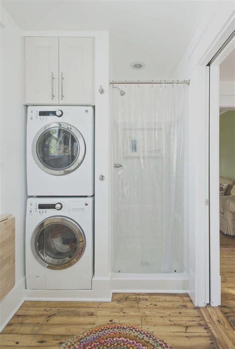 How to Install a Stackable Washer Dryer in Your Bathroom | Laundry room ...