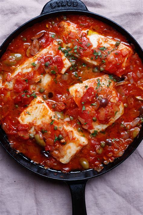 Baked Halibut with Tomatoes, Olives, and Capers — Amanda Frederickson ...