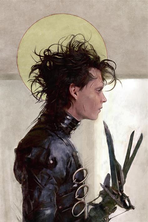 Edward Scissorhands - Profile Painting by Joseph Oland - Fine Art America