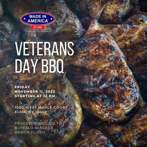 Veteran's Day Chiavetta's BBQ at Made in America Store- November 11, 2022- Elma, NY - BoredomMD.com