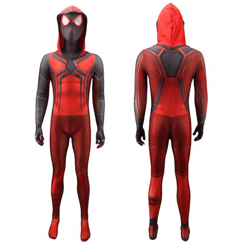 Miles Morales Crimson Cowl Suit Cosplay Marvel's Spider-Man PS5