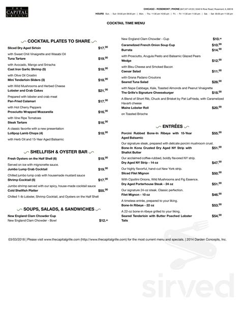 Capital Grille Chicago Restaurant Week Menu - Image to u