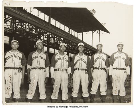 1942 Kansas City Monarchs Pitching Staff Signed Photograph.... | Lot #19654 | Heritage Auctions