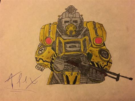 Fallout 76 Excavator Power Armor with Combat Rifle by ALPALTHEYO on DeviantArt