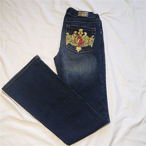 Woman's baby phat low rise denim jeans size 5 waist... - Depop