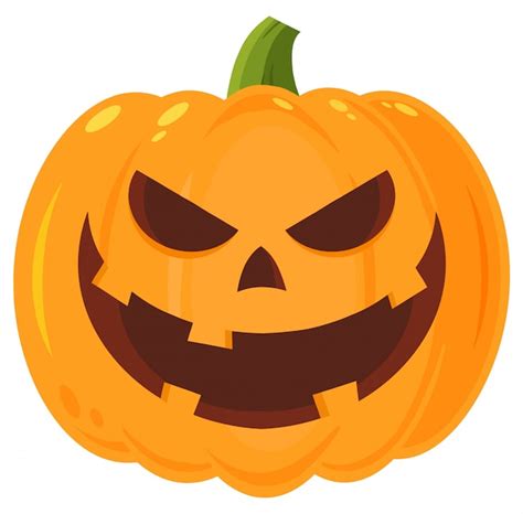 Sonriendo malvados dibujos animados de calabaza de halloween | Vector Premium