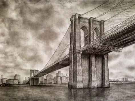 Manhattan Bridge Drawing at GetDrawings | Free download