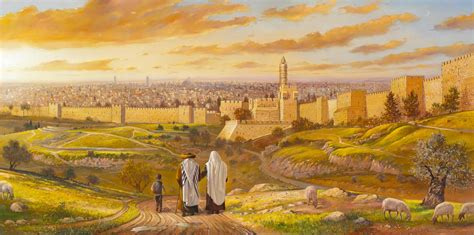 Original Oil Painting: Welcome to Jerusalem by Alex Levin