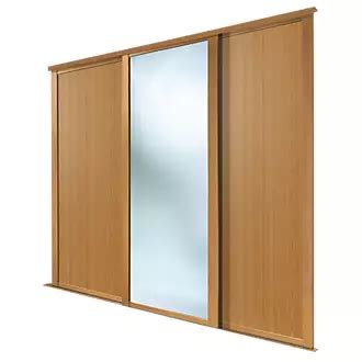 Spacepro Shaker 3 Door Panel Sliding Wardrobe Doors Oak 2592 x 2260mm