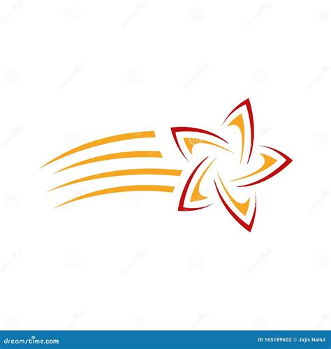 Abstract Colorful Shooting Star Logo Vector Icon. Decorative and ...