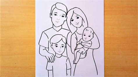 Family Drawing, Step By Step Drawing, Gel Pens, Easy Drawings, The ...