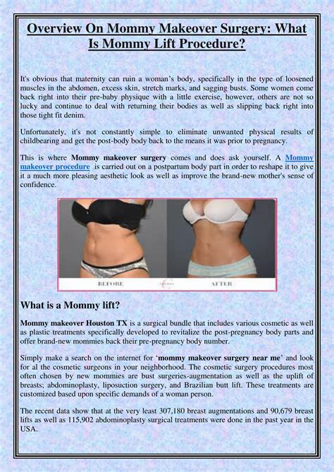 Overview On Mommy Makeover Surgery What Is Mommy Lift Procedure