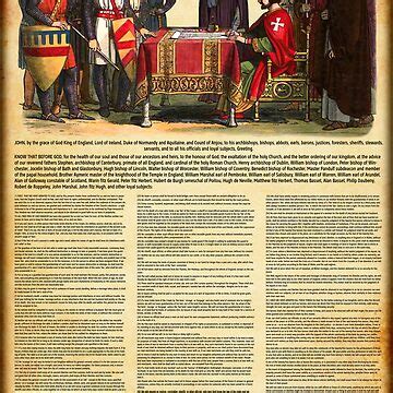 "MAGNA CARTA 1215 - English Text" Poster for Sale by Daniel Hagerman ...