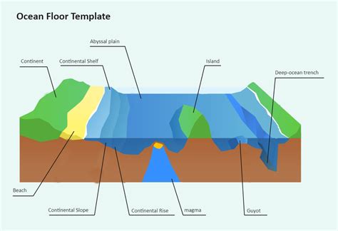 Ocean Floor Diagram | EdrawMax | EdrawMax Templates