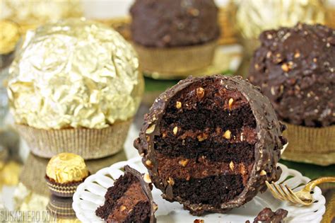 Giant Ferrero Rocher Hazelnut Mousse Cakes - SugarHero