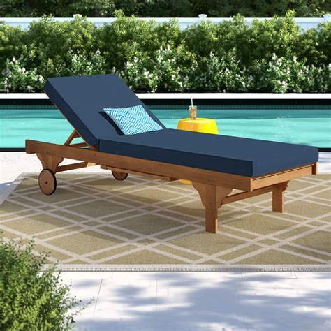 Alvah Outdoor Eucalyptus Chaise Lounge With Table Out - vrogue.co