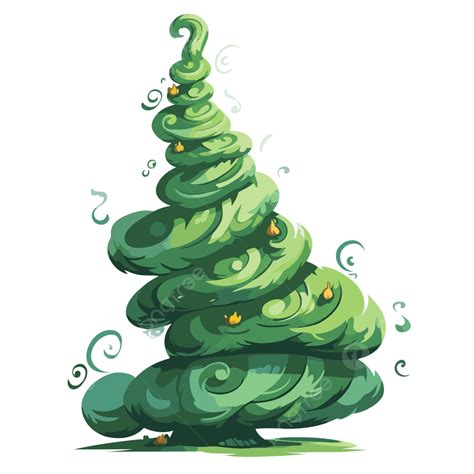 Whoville Christmas Tree, Sticker Clipart Green Christmas Tree Cartoon ...