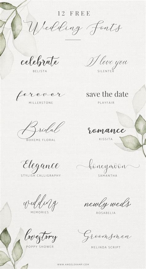 19/mai/2020 - 12 gorgeously stunning fonts for all your wedding suite designs Font LinksBelista ...