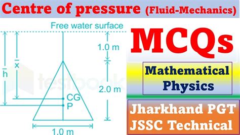 MCQ 4 Problems of center of pressure, important formulas, results ...