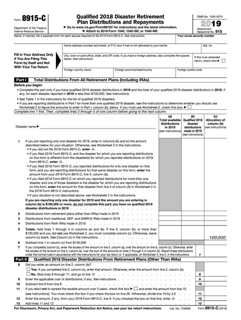 8915 C 2019-2024 Form - Fill Out and Sign Printable PDF Template | airSlate SignNow