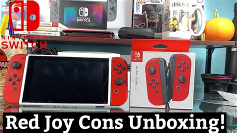 NINTENDO SWITCH RED JOYCONS UNBOXING! - YouTube