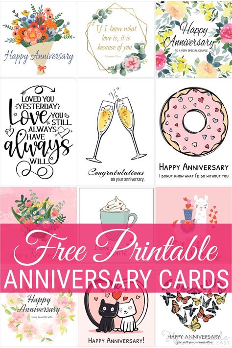 free printable anniversary cards for friends and family to share with each other on valentine's day