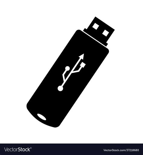 Usb flash drive icon on white Royalty Free Vector Image