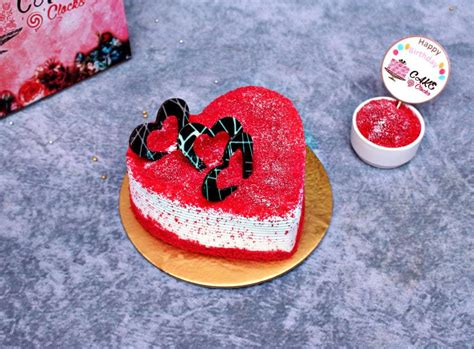 Red Velvet Cake Heart Shaped Cake - Cake'O'Clocks