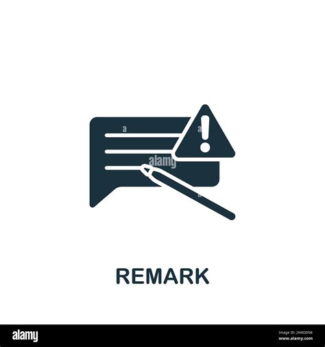 Remark icon. Monochrome simple sign from speech collection. Remark icon for logo, templates, web ...