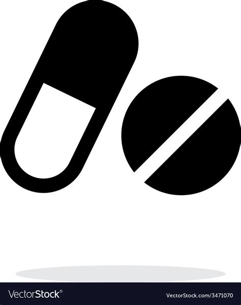 Pills icon on white background Royalty Free Vector Image