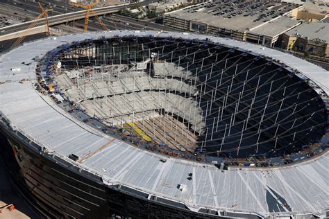 Allegiant Stadium roof support is in place | Allegiant Stadium | Business