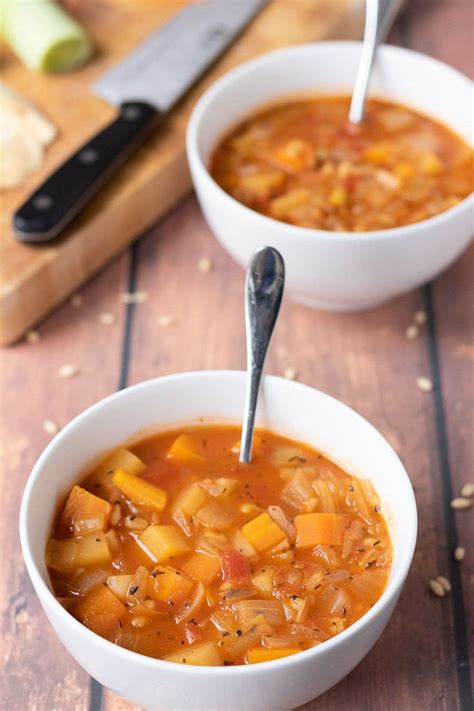 Scottish Pearl Barley Vegetable Soup - Neils Healthy Meals