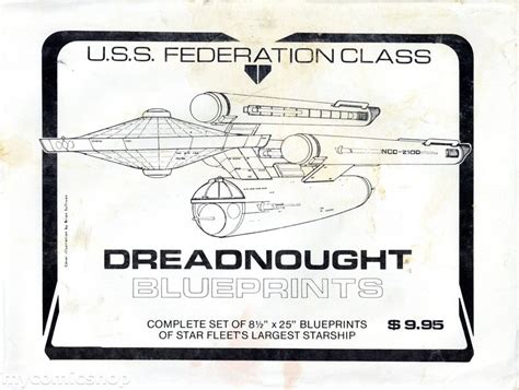 Star Trek Blueprints: U.S.S. Federation Class Dreadnought (1979 Stardraft) comic books