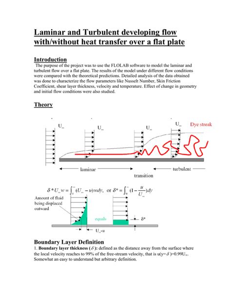 Laminar and Turbulent developing flow Introduction