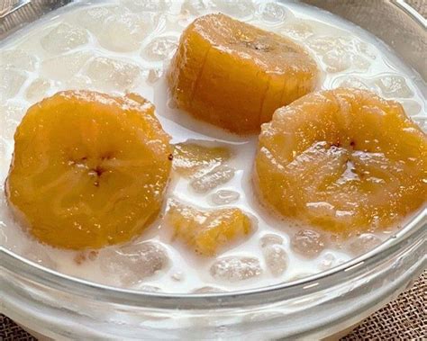 Saba Con Yelo Recipe: Plantain banana in syrup with ice | Oppskrift