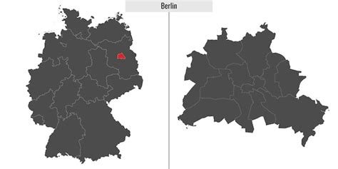 Premium Vector | Map of berlin state of germany