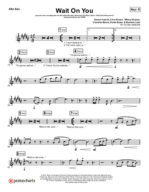 Wait On You Alto Sax Sheet Music PDF (Maverick City Music / Elevation Worship / Dante Bowe ...