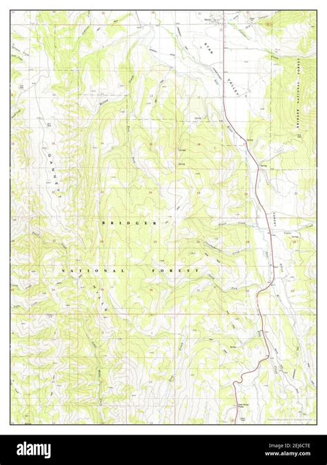 Map of smoot wyoming Cut Out Stock Images & Pictures - Alamy