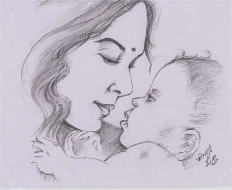 Preciousness | Pencil drawing images, Mom drawing, Art drawings ...