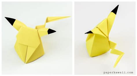 Origami Pikachu Tutorial - Cute Origami Pokemon! - Paper Kawaii