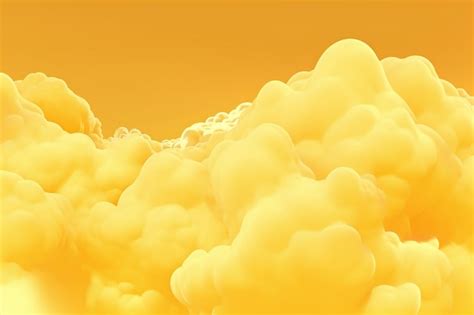 Premium Photo | Illustration of yellow clouds in the sky abstract background