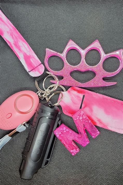 Pink self defense safety keychain with pepper spray Car Keychain Ideas, Cute Keychain, Sweet ...