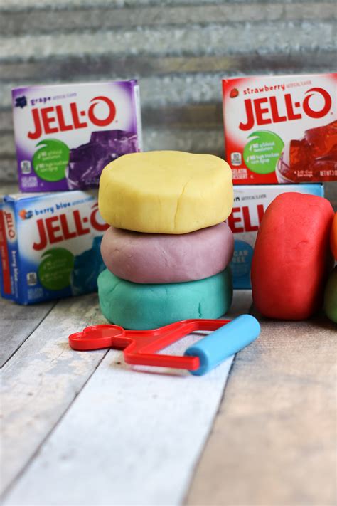 Homemade Jello Playdough Recipe - 24hourfamily.com