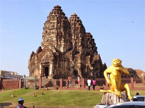 Golden Monkey temple on a background in resort Lopburi, Thailand wallpapers and images ...