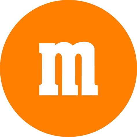 ORANGE M&M DECAL / STICKER 33