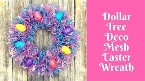 Dollar Tree Easter Crafts: Deco Mesh Easter Wreath | Doovi