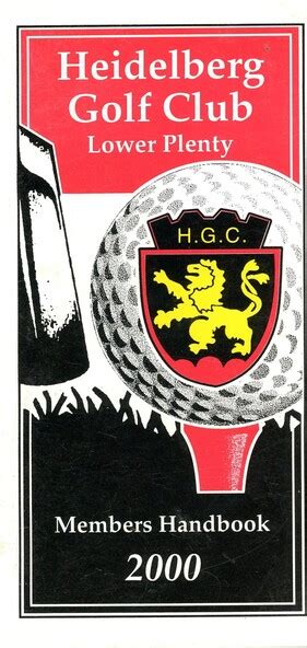 Book - Handbook, Heidelberg Golf Club, Heidelberg Golf Club Members ...