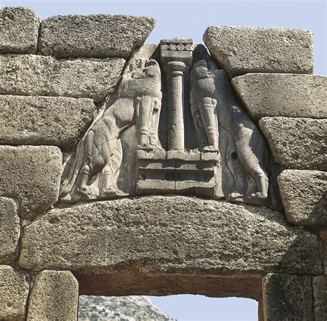 Lion Gate. S.xiv Bc. Greece. Mycenae Photograph by Everett