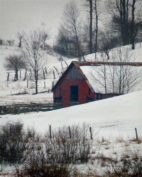 Red Barn in Snow Photograph by Grace Dillon - Fine Art America