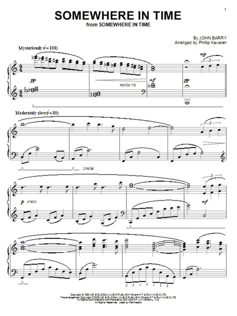 Somewhere In Time | Sheet Music Direct